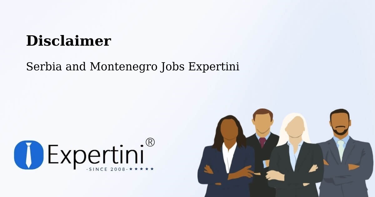 Disclaimer – North Perth - Serbia and Montenegro Jobs Expertini