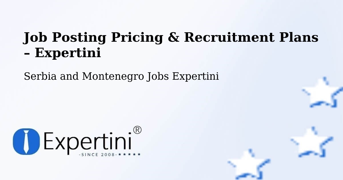 Job Posting Pricing & Recruitment Plans – North Perth - North Perth, Serbia and Montenegro Jobs Expertini